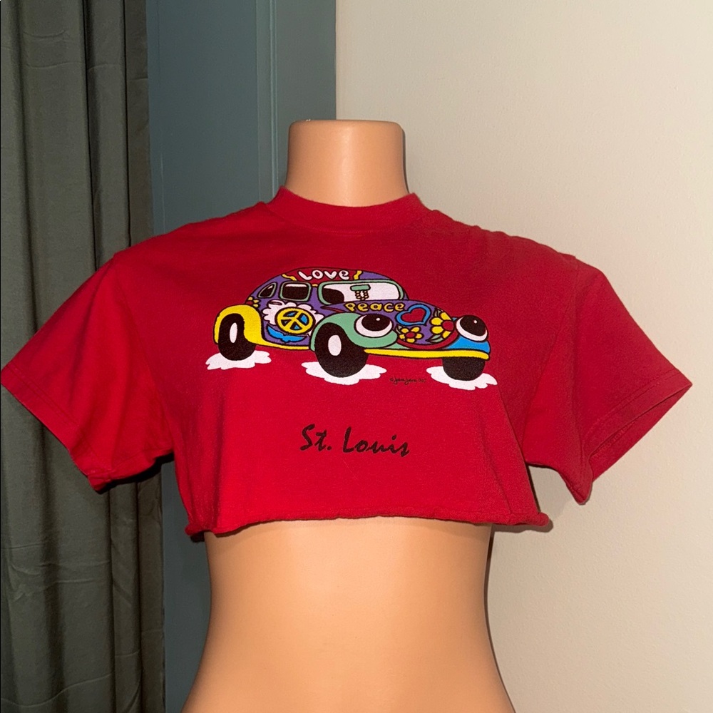Delta Red Graphic Crop Top